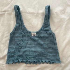 Blue crop top